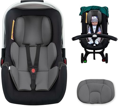 Soporte ajustable para la cabeza del asiento de automóvil para bebé, inserto de asiento de automóvil infantil con reposacabezas adicional para