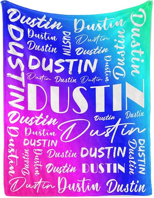 Name Blanket Personalized Name Blanket Customized Blanket with Name Text for Adult Kid Birthday Christmas Mothers Fathers Valentines Day Gift