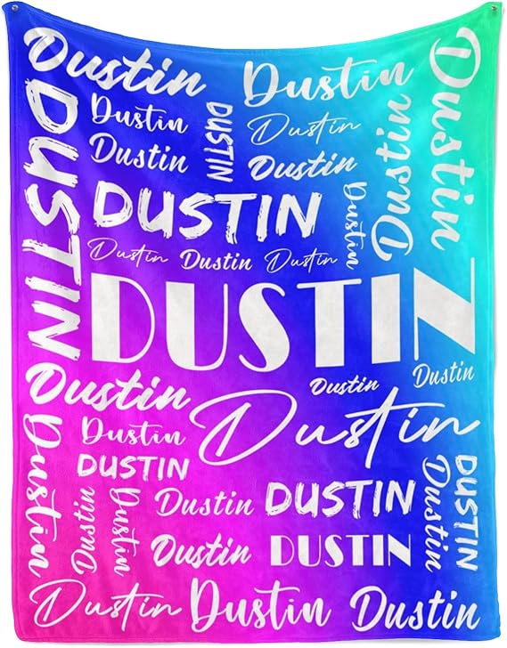 Name Blanket Personalized Name Blanket Customized Blanket with Name Text for Adult Kid Birthday Christmas Mothers Fathers Valentines Day Gift