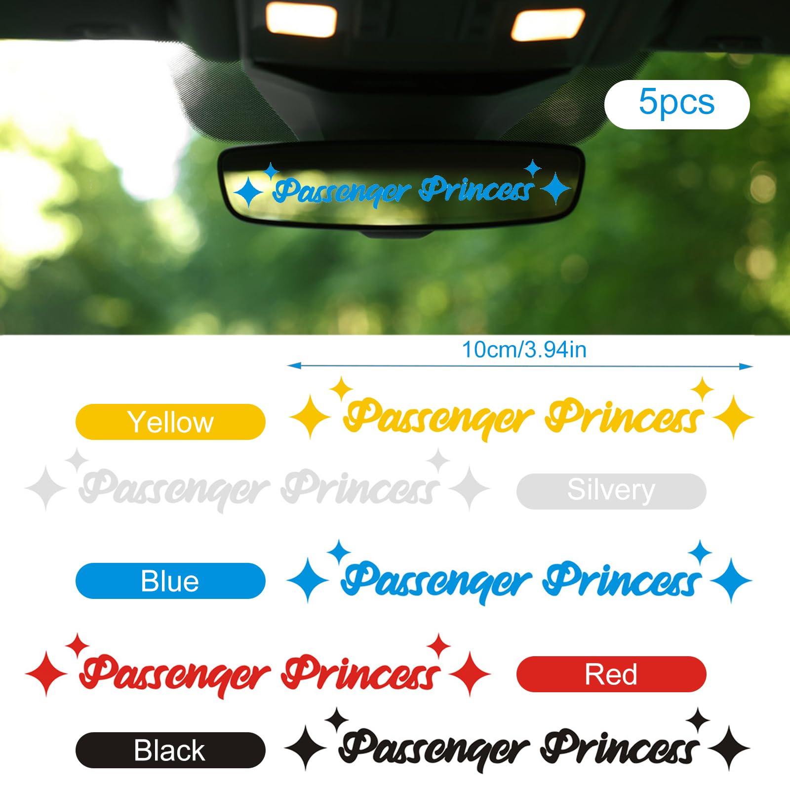Adesivo in vinile per bambini per auto / Baby Princess a bordo / Adesivo per auto / Adesivo per paraurti divertente / Adesivo in vinile / Adesivo per vetri per auto / Adesivo - Italia