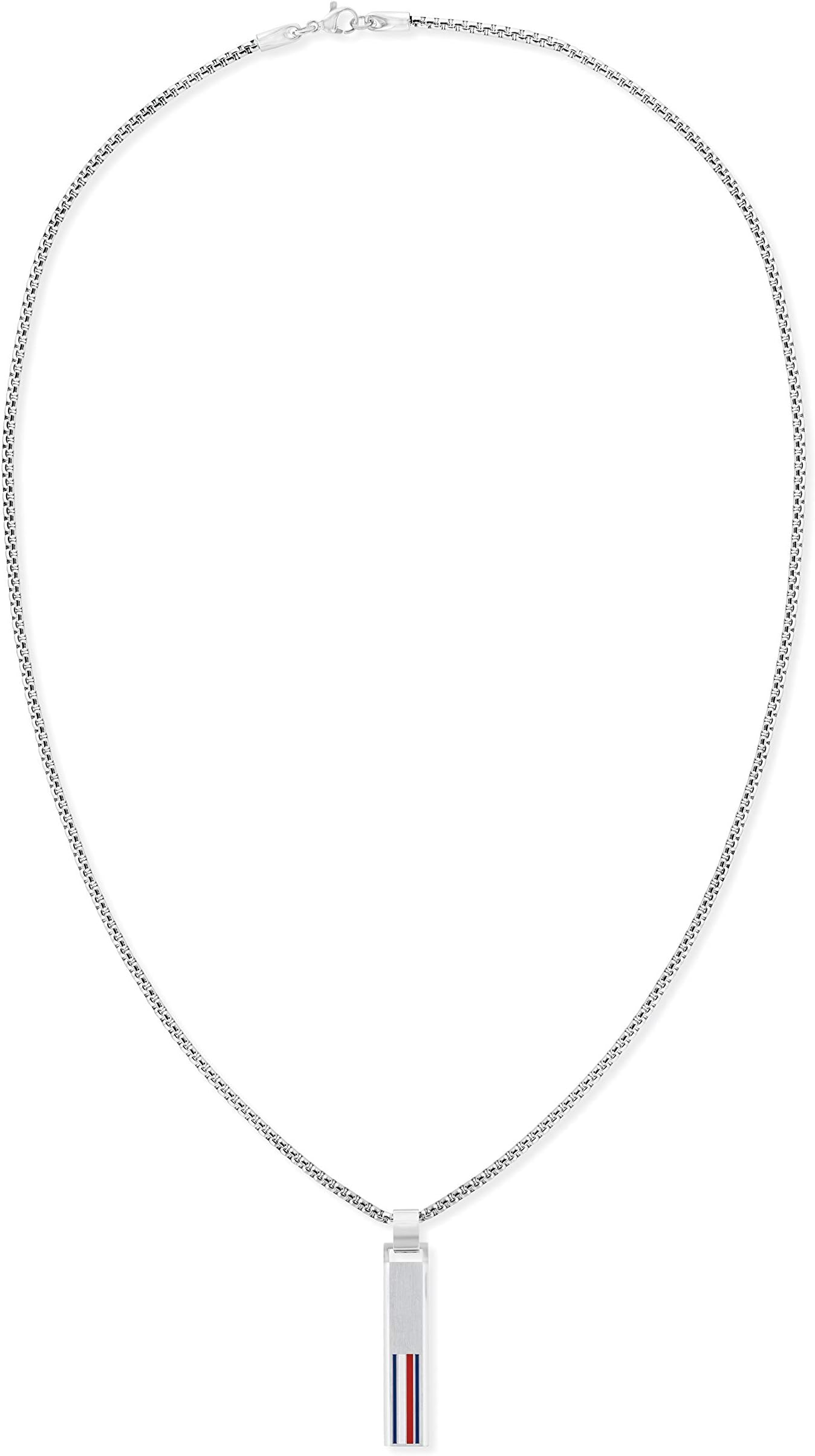 Jewelry Men's Pendant Necklace in Stainless Steel with an Engraved Plaque - 2790314