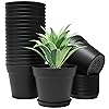 GARDIFE 20 Pack 6 inch Plant pots, planters for Indoor Plants, Flower pots, Black