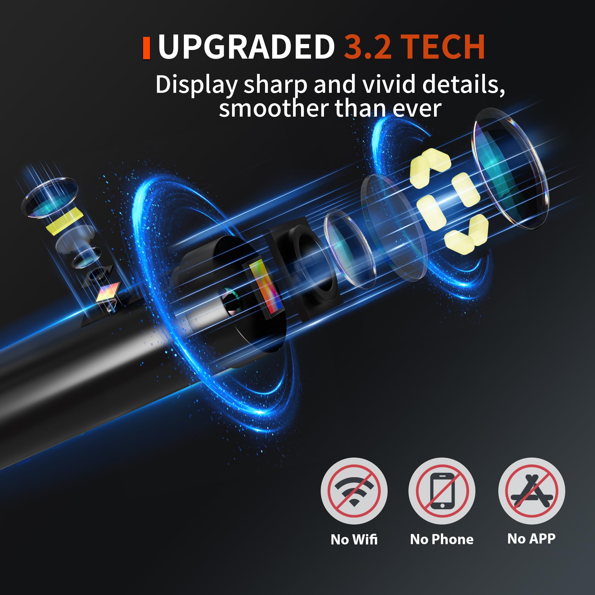 Dual Lens Endoscope Camera with Light, 1920P Industrial Borescope — Amazon image 3