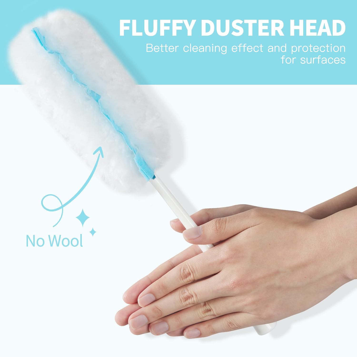 BOOMJOY Disposable Duster Refills for Cleaning, Surface Refills Replacement Head, Ceiling Fan, 24 Count