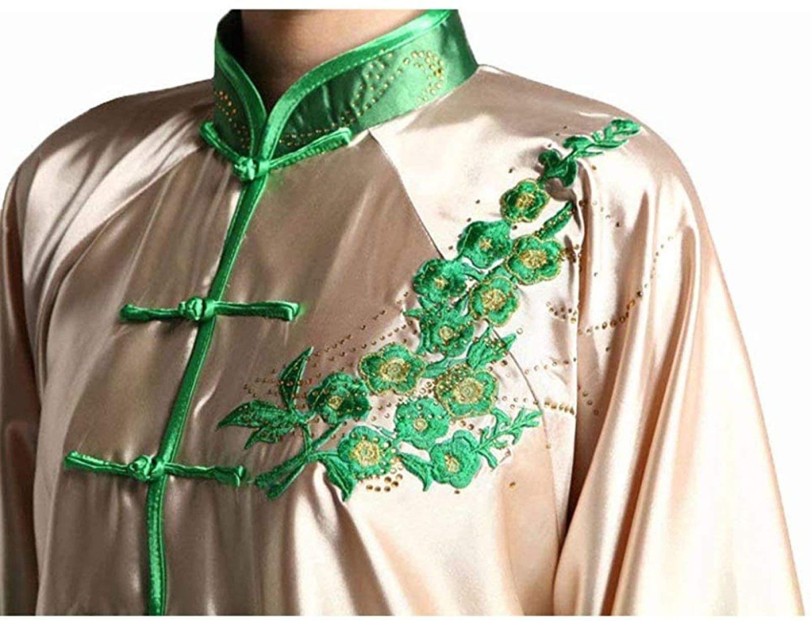 Tai-chi jednolity strój damski-chińskie sztuki walki Taiji Wushu Wing Chun Shaolin Odzież treningowa do Kung Fu Gradient Gradientowy zestaw z długim rękawem, D-XXL