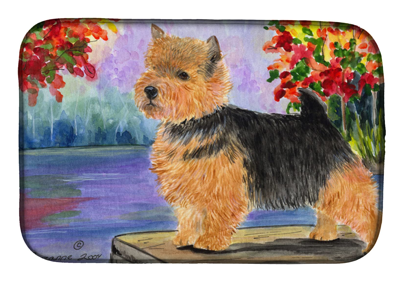 Tapis d'égouttoir anti-rayures Norwich Terrier pour protéger le plan de travail