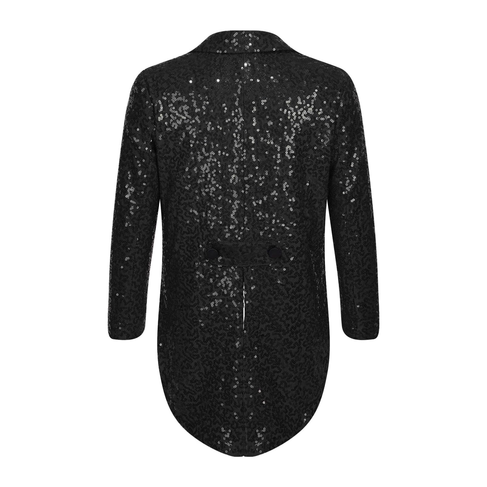 Aislor Veste Pailletté Garçon Costume Smoking Mariage Soirée Fête Enfant Manteau Gentilhomme Formel Blouse Tailcoat Queue de Pie Cirque Danse Spectacle Performance