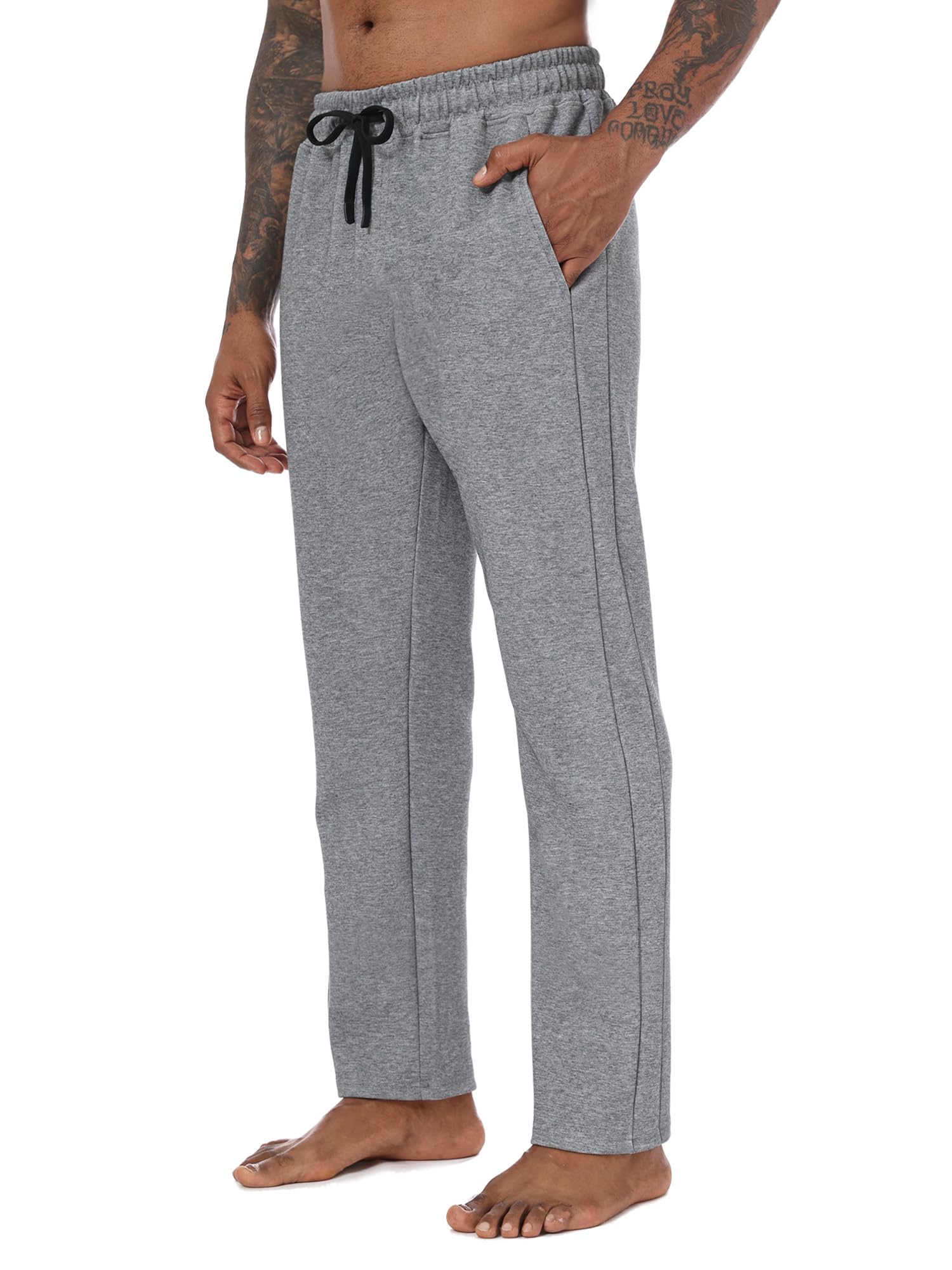Yageshark Jogginghose Herren Baumwolle mit Stretch, Atmungsaktive Sporthose, Freizeithose Herren Lang, Jogger Trainingshose mit Taschen