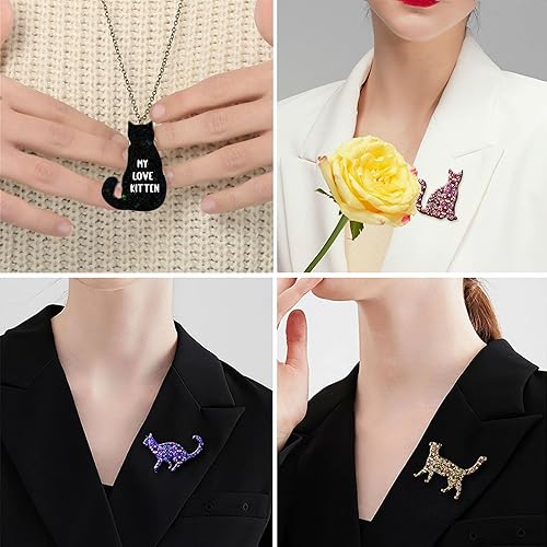 Miniatura 3 de Molde de silicona para llavero de gatito, 2 unidades, para resina, animal, broche, pines, resina epoxi, varias posturas lindas etiquetas de