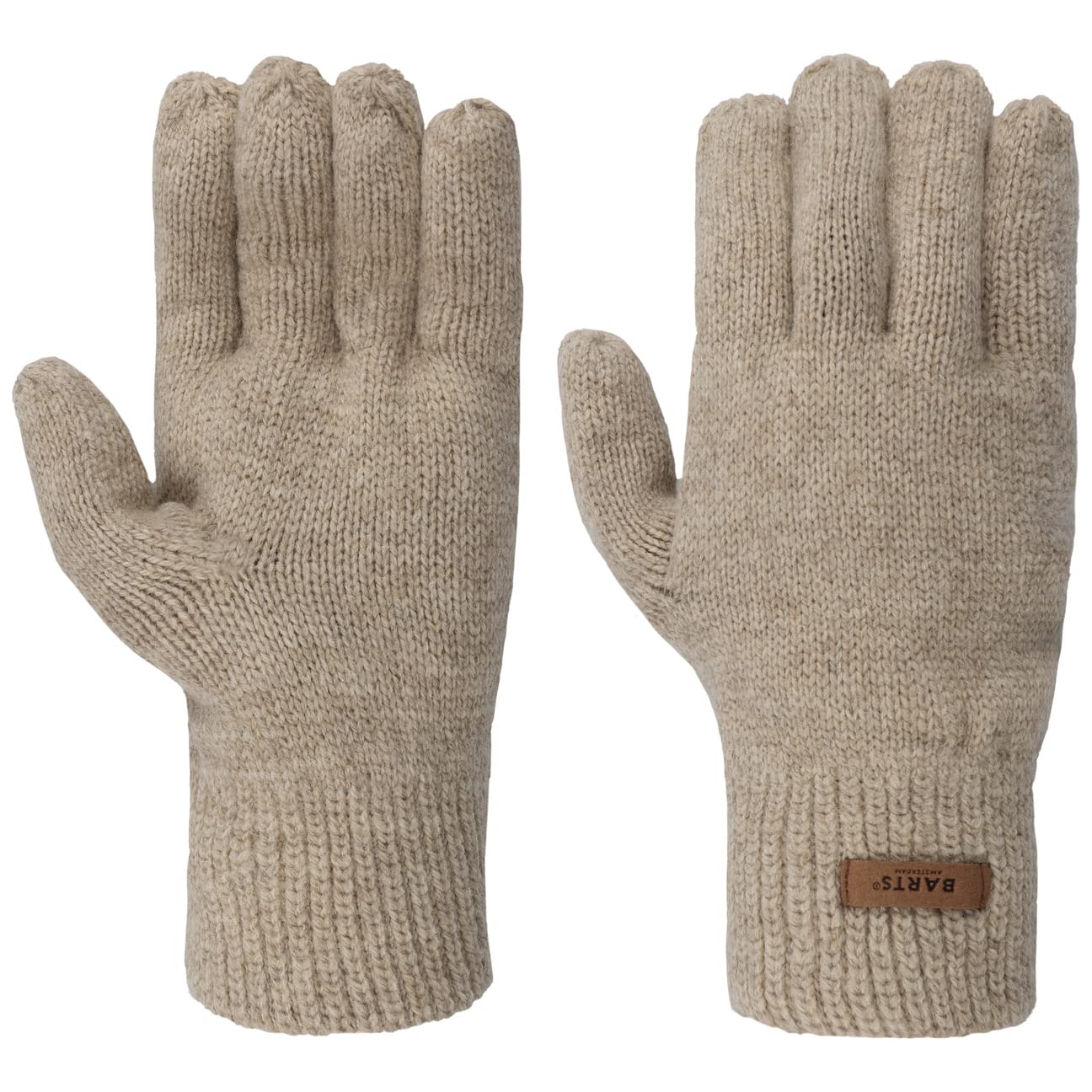 Barts Men's Beige Haakon Lambswool Gloves By