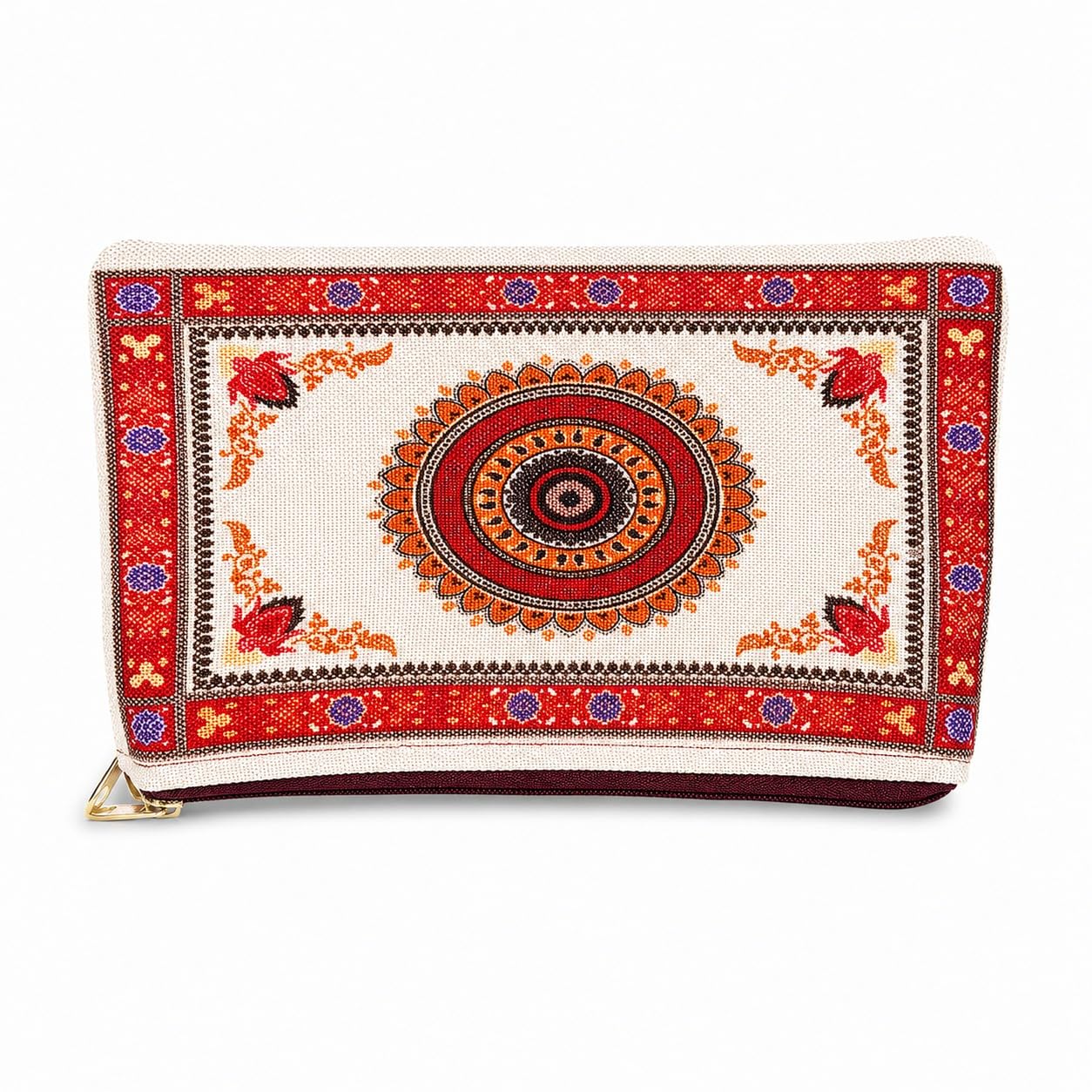Women's Traditional Mandala Print Wallet | Ethnic Canvas Zip Purse | Handmade Ladies Clutch Wallet-image-19