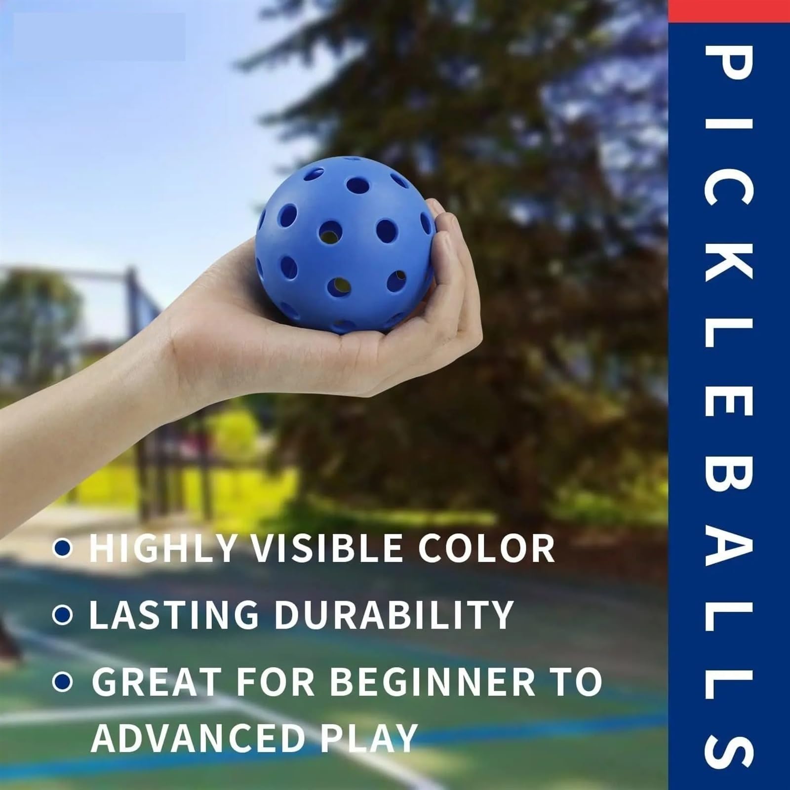 Pickleball, 74 mm, langlebig, 40 Löcher, for den Außenbereich, 6/12/24 Stück, Pickleballs 26 g, Outdoor for Wettkämpfe, Pickleball-Packungen mit Pickleballs