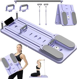 Pilates Board - Pilates Reformer Set, Multi-Purpose Foldable Pilates Reformer Board for Home,11 in 1 Pilates Equipment