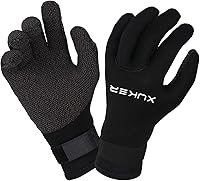 Vista 6 de XUKER Guantes de agua, de neopreno de 0.118 pulgadas y 0.197 pulgadas, guantes de invierno para buceo, esnórquel, surf