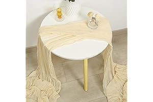 DOLOPL Cream Cheesecloth Table Runner 10ft For Picnic Wedding Bridal