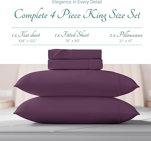 Vista 220 de Carressa Linen Juego de sábanas 100% de algodón egipcio, tamaño Queen, 6 piezas de 800 hilos de algodón egipcio, tamaño Queen, color blanco, suave