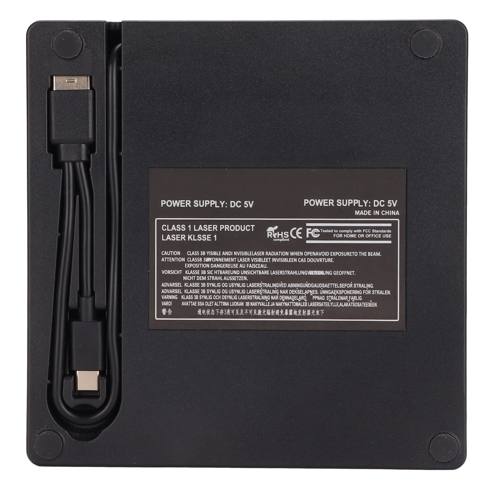 23S2G Caja de reproductor de CD externo desmontable USB3.0 para portátil CD ROM, caja de unidad externa compatible con PC de escritorio portátil Win2K XP 2003 para Vista 7 para 4