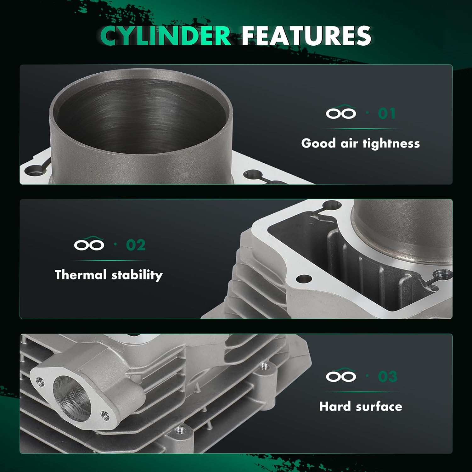 SCITOO Cylinder Piston Gasket Top End Rebuild Kit for Kawasaki for Bayou 300 KLF300B 1989-2004, for Kawasaki for Lakota 300 KEF300B Sport 2001 2002 2003 76mm 298cc 11005-1533 11060-1652