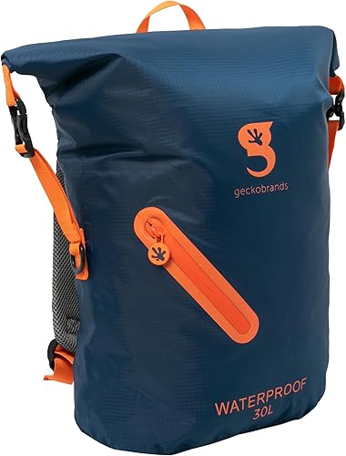 Miniatura 2 de geckobrands Mochila impermeable ligera de 30 L - Bolsa ligera impermeable para exteriores, senderismo, viajes, actividades acuáticas ligeras