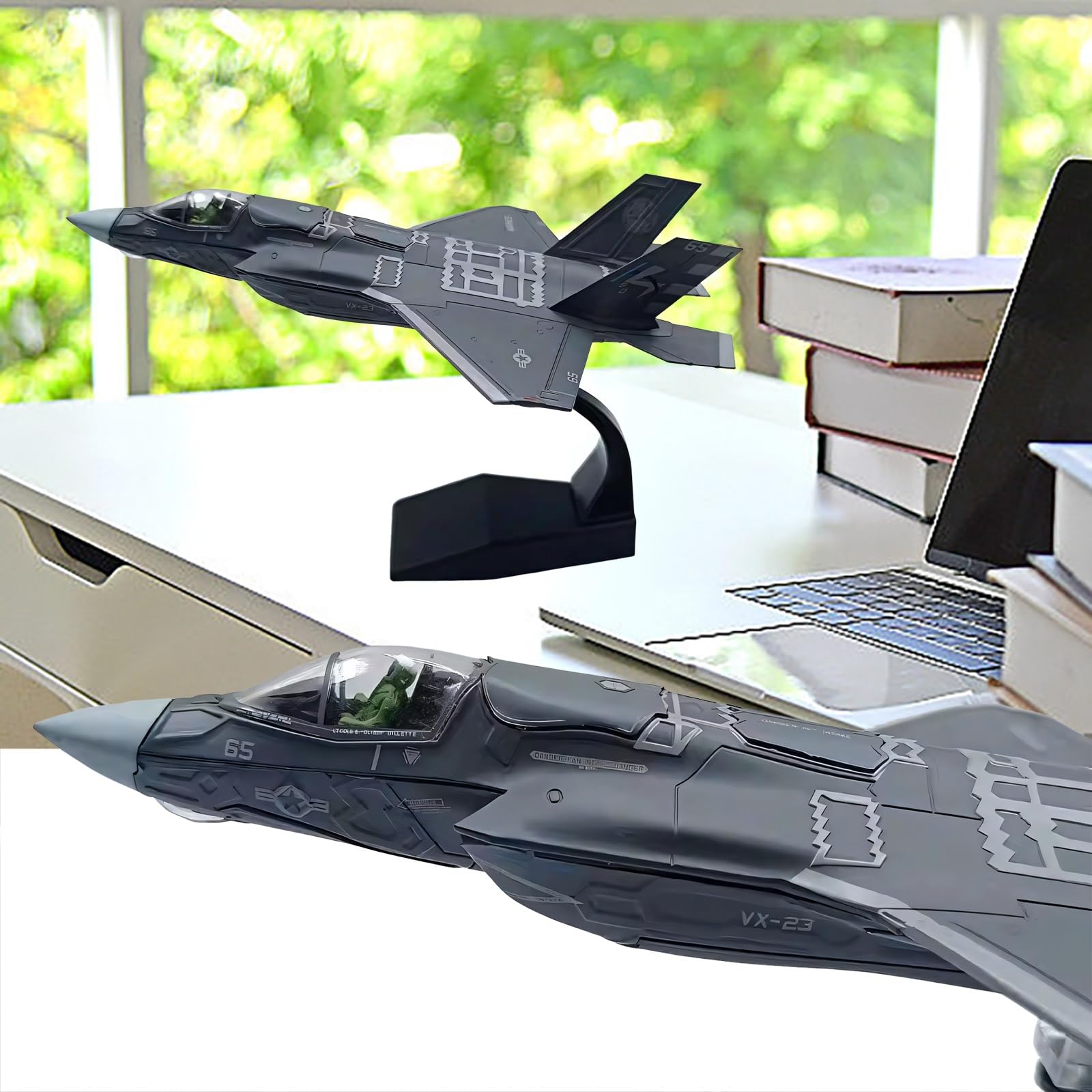 1:72 F-35B Modello visualizzazione statica caccia decollo verticale in metallo pressofuso preassemblato con supporto, dettaglio elevato for collezionisti appassionati aviazione Regalo