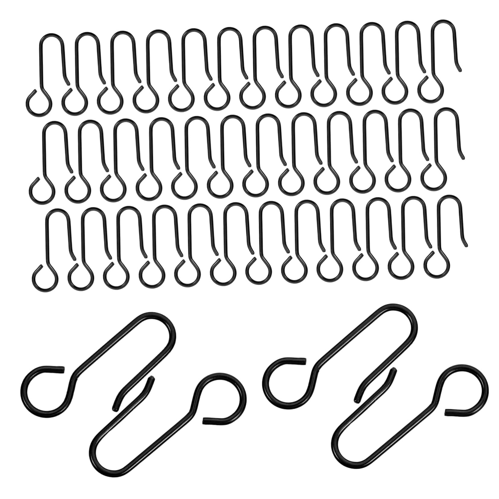 Angoily 60pcs Metal Curtain Hooks Drapery Pins for Ceiling Tracks Noise Reducing Sliding Accessories Compatible with Various Curtain Systems Construction