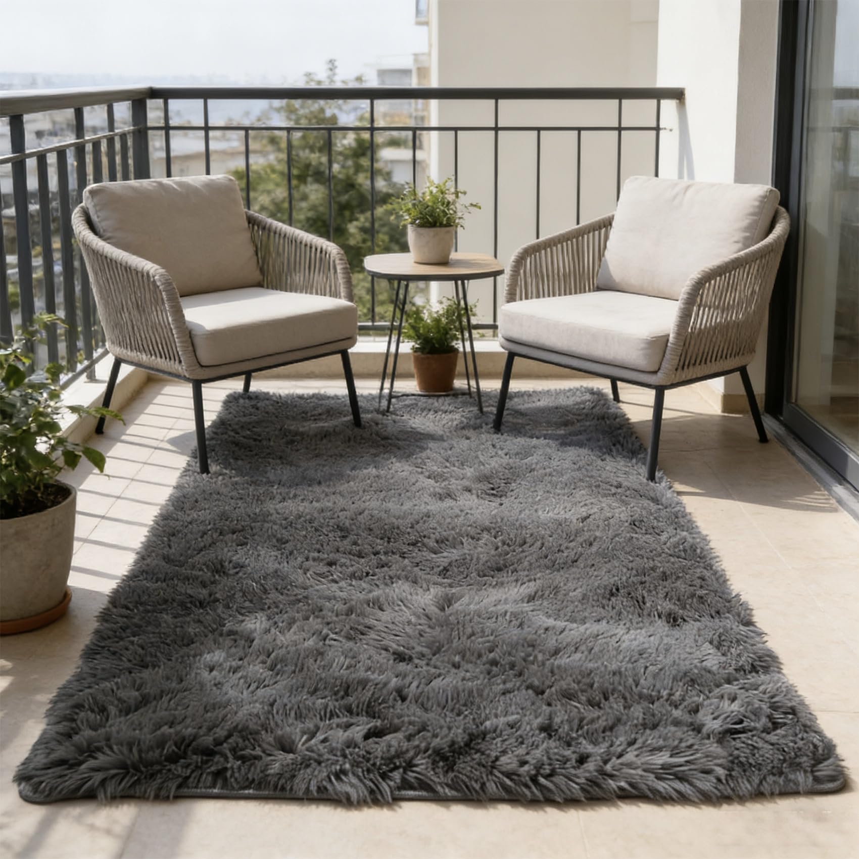 Tapis de salon doux et antidérapant idéal pour réchauffer la chambre