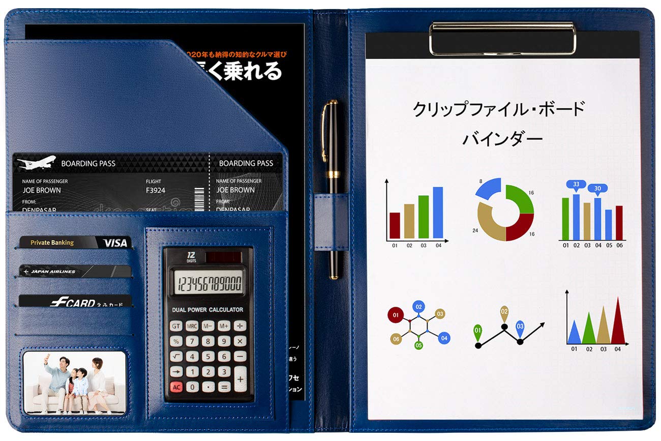 計算機付きブラウン高級クリップボード　格安　 美品 Amazon | 【RIHUA】バインダー A4 クリップボード クリップファイル 12