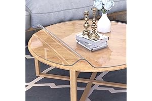 ETECHMART Dia. 42 Inch Clear Round Table Cover