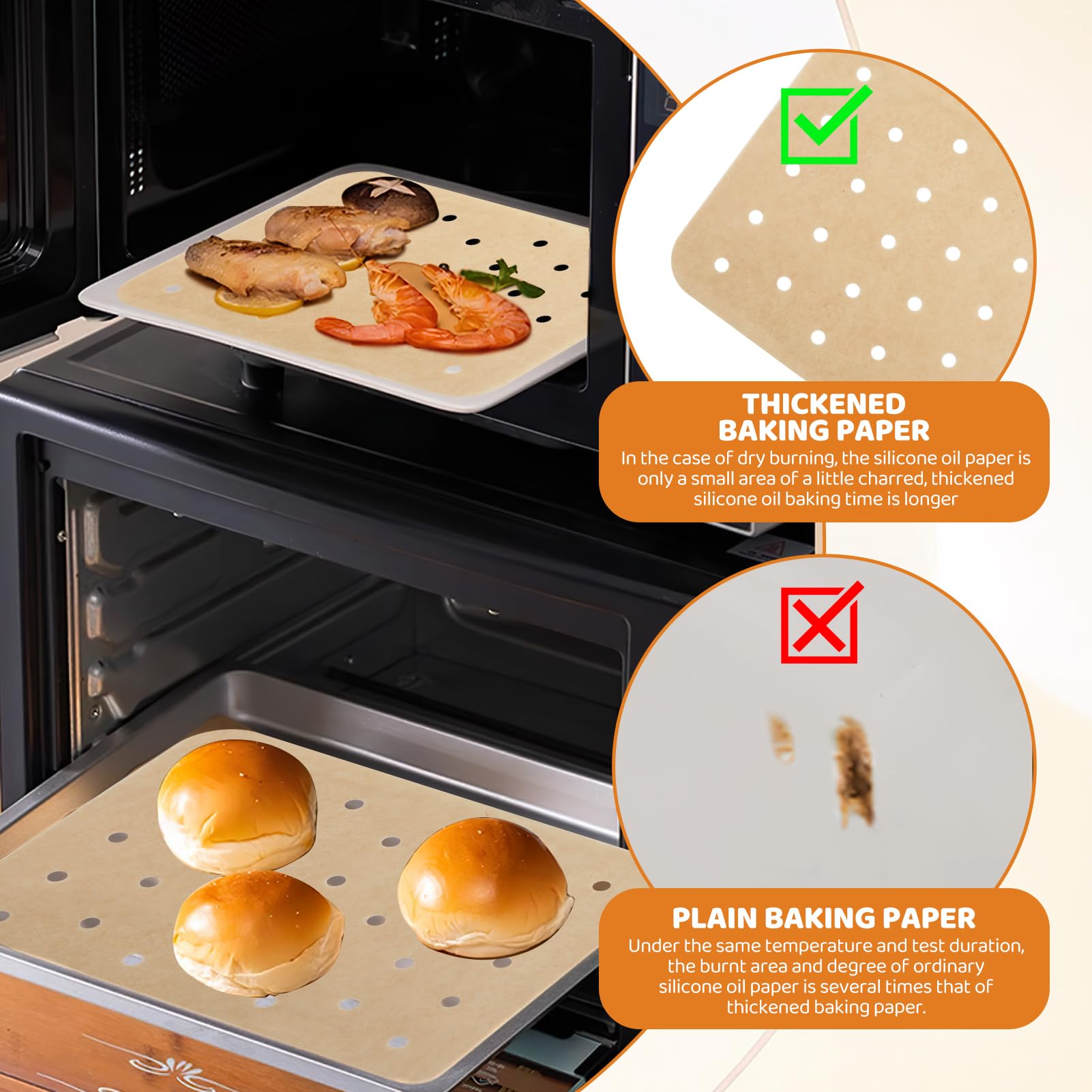 BYKITCHEN Lot de 50 doublures carrées jetables pour friteuse à air comprimé de 20 cm, papier sulfurisé sulfurisé pour friteuse à air, compatibles avec COSORI, Ninja, Tower Cosori (non blanchi, 20 BYKITCHEN Lot de 50 doublures carrées jetables pour friteuse à air comprimé de 20 cm, papier sulfurisé sulfurisé pour friteuse à air, compatibles avec COSORI, Ninja, Tower Cosori (non blanchi, 20
