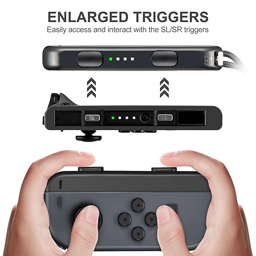Miniatura 30 de Gepicest Switch Accessories Grip Holder for Joycon Controller Compatible with Switch Handheld Remote, Kit Set Grips Holder for Dual Joycon Remote