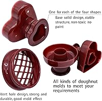 Vista 3 de Paquete de 4 moldes para hacer donas, moldes antiadherentes creativos reutilizables para donas, molde de fondant, pastel, pan, postre, molde