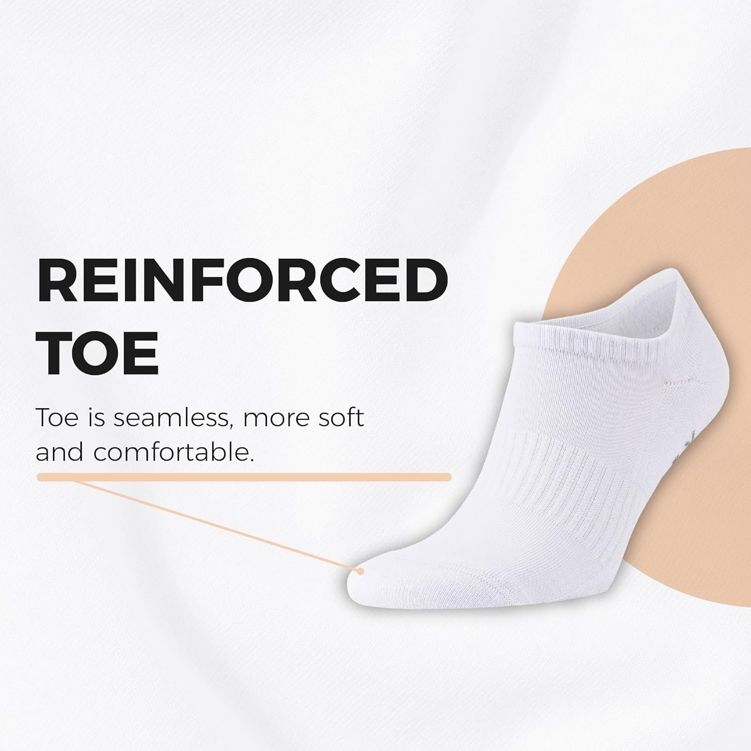 Cotton Low Cut Ankle No Show Socks With Smooth Toe Seam and Cushion - Casual Athletic Socks- for Men and Women- 4 Pack