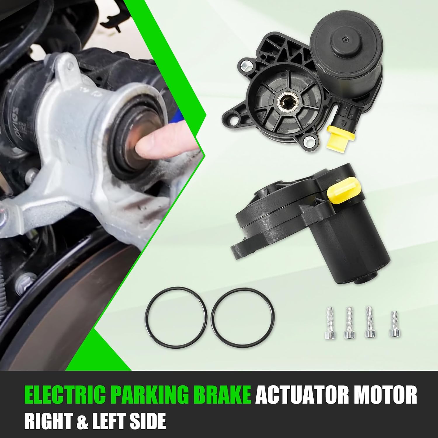 LEAPTREND Left & Right Parking Brake Actuator Motor with Sealing Rings Compatible with Ford Edge Fusion Escape Lincoln MKC MKX MKZ 2013-2018, Replace DG9Z2B712A, DG9Z2B713A
