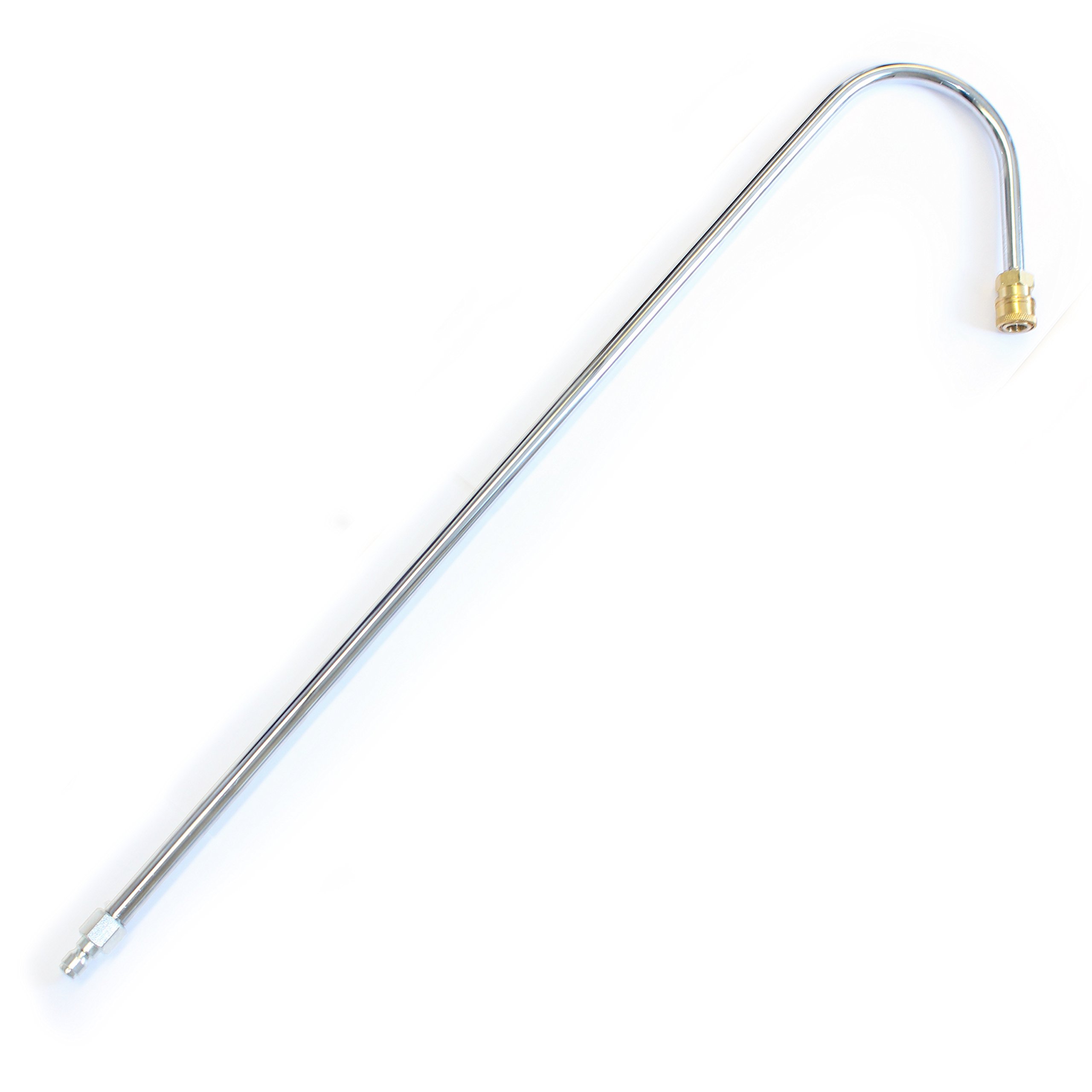 Kiam Power Products Men's Silver Equip2clean U Bend Pressure Washer Lance | 740Mm Stainless Steel Pressure Washer Extension Wand For Gutter Drain Cleaning | Fitted To 1/4" Inlet & Fe Oulet Quick Release Connector