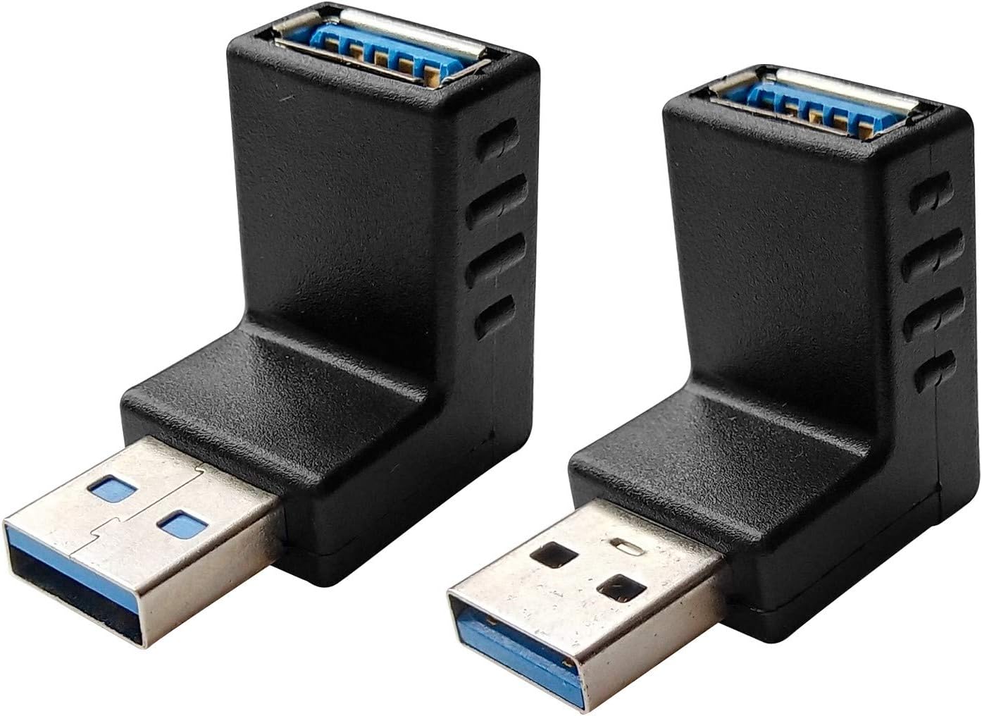 USB 3.0 Male to Female Right Angle Adapter, 90 Degree, USB Upward and Downward Connector