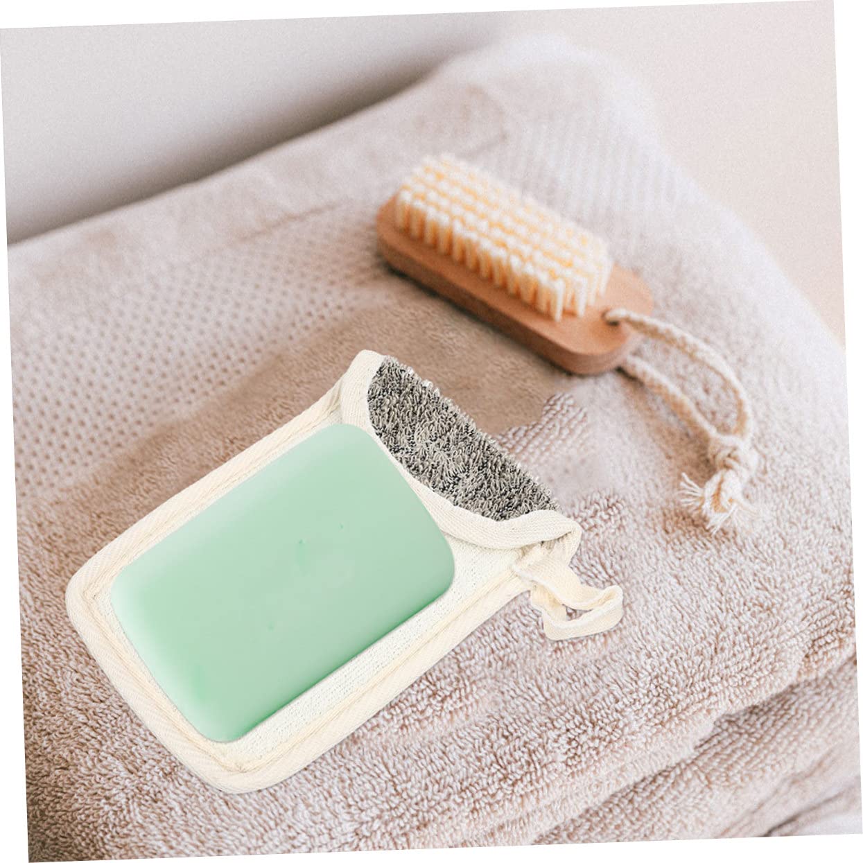 MAGICLULU 15 Pz custodia per sapone fatta a mano sacchetti di sapone per la casa esponja para bañarse spugne portasapone in rete sacchetto di ricezione del sapone pulito bagnoschiuma griglia