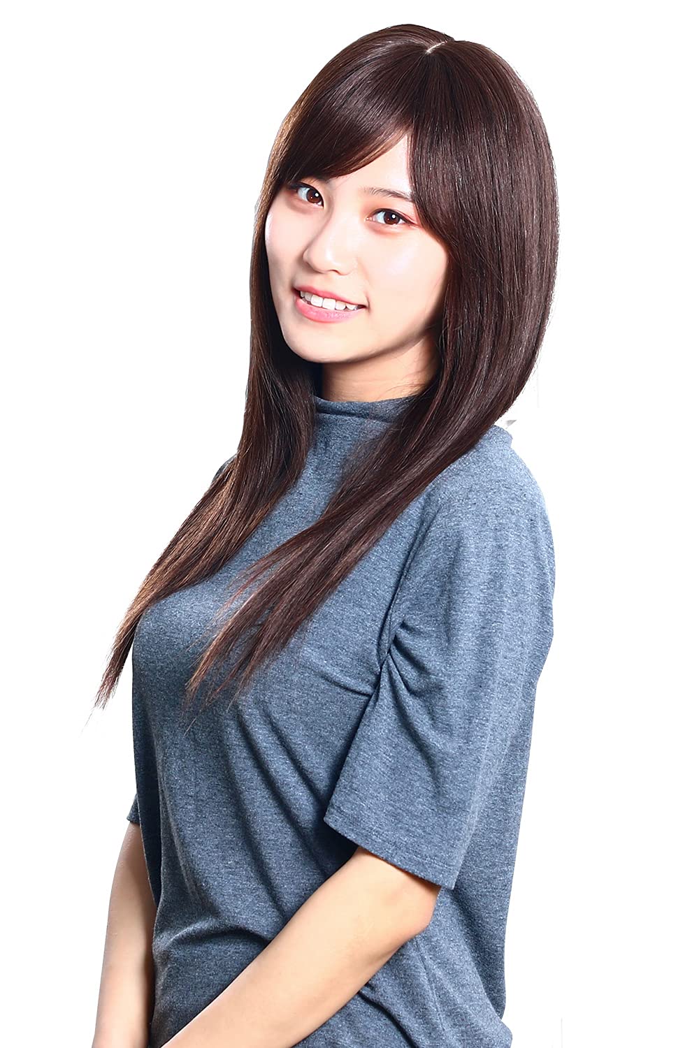 HIYE ウィッグ かつら ロング フルウィッグ レディース wig ストレート人毛100％ リアル人工皮膚 … (ブラウン)