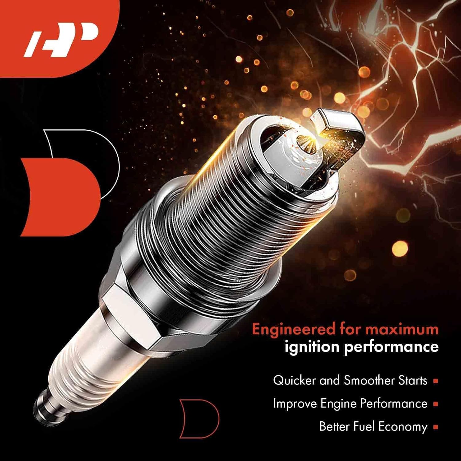 A-Premium Iridium Platinum Spark Plugs Compatible with BMW X5 2013-2018, 550i, 550i GT, 550i xDrive, 550i GT xDrive, 750i, xDrive 750i, 750Li, xDrive 750Li, X6, 650i, Gran Coupe 650i, Pack of 8