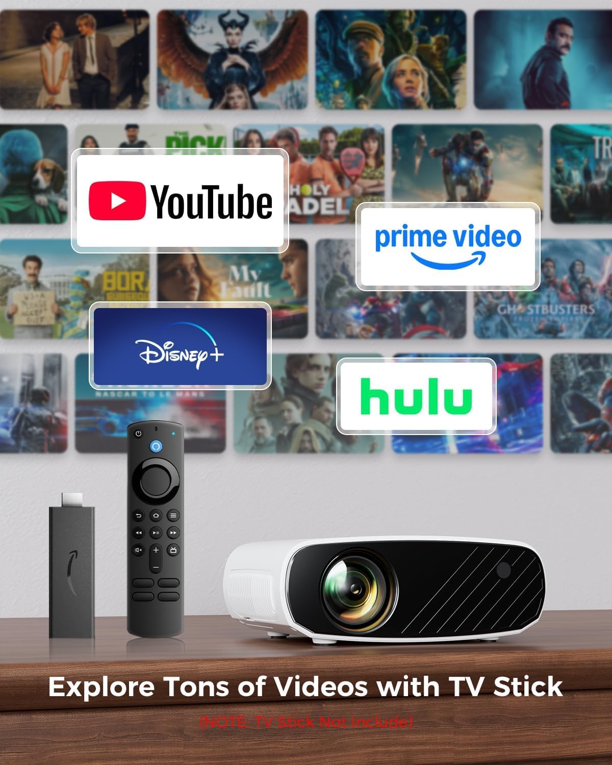 ELEPHAS Mini Projector for iphone, Portable Projector with Tripod, 1080P HD Outdoor Projector, Movie Projector Compatible with Android/iOS/Windows/TV Stick/HDMI/USB 4 71VFM61kVPL. AC SL1500