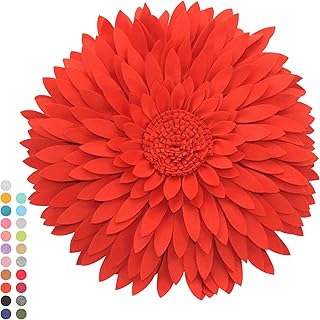 Contempo Lifestyles 3D Daisy Flower Decorative Pillow, Solid Coral, 14.5...