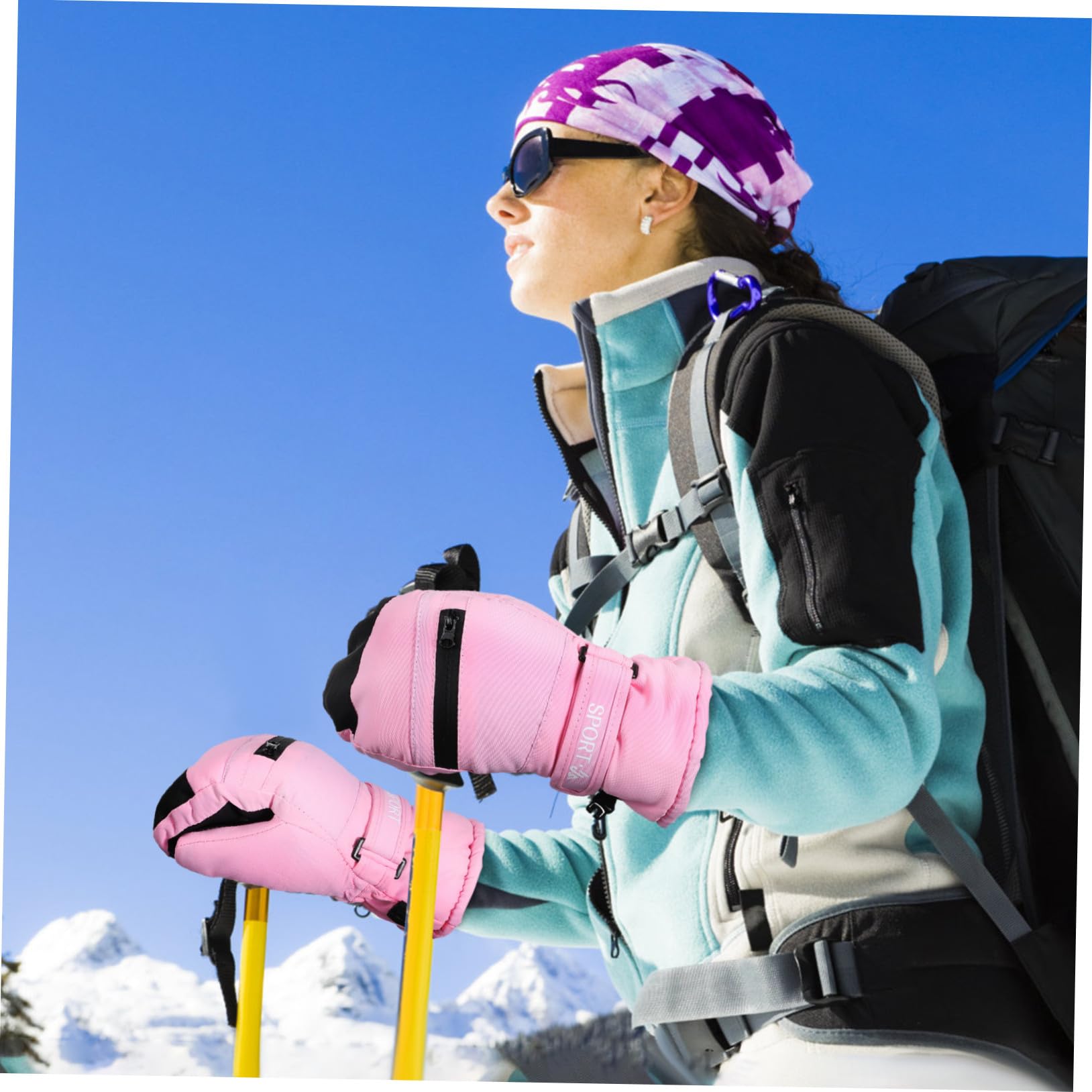 Toddmomy de Ski Imperméables et Coupe-vent pour Hommes et Femmes Thermiques Chauds Écran Tactile Résistants à Eau pour Activités Hivernales Extérieur