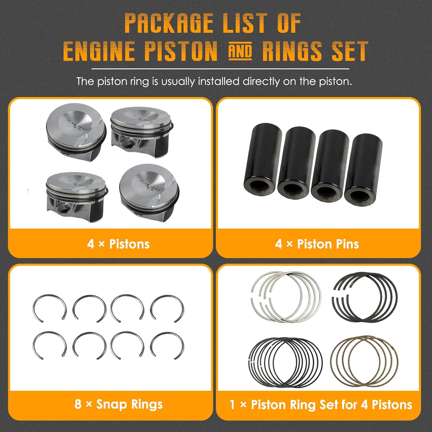 PANGOLIN EA888 Piston Rings Set (Piston Pin 23mm) for VW GTI Tiguan A5 2.0TFSI CAEB Aftermarket Parts