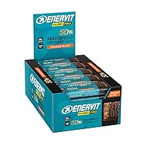 Enervit Pure-Pro Protein Bar 50% Orange Blast, Barrette Proteiche Senza Zucchero e Senza Glutine, Snack Proteici con 30g Proteine Ideale Post Workout Intensi, Ripieno Gusto Arancia, 25 Barrette da 55g