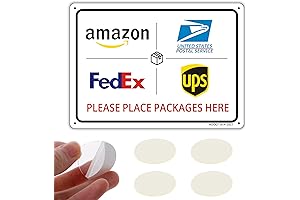 Package Delivery Sign for Outside, Home Box - Metal Aluminum 7" x 9.8"