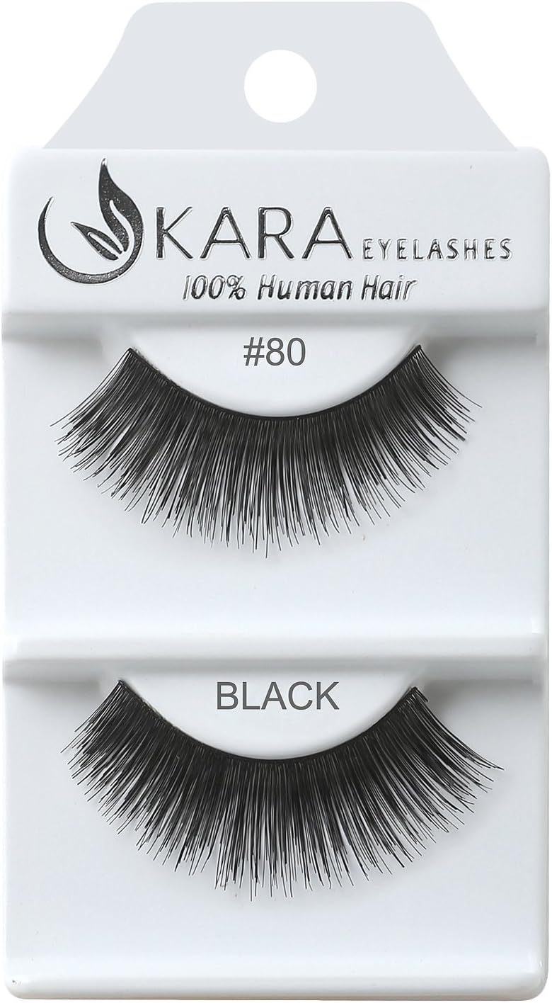 Human Hair Eyelashes - 80 (Pack of 12)
