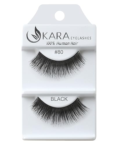 Kara Beauty Pestañas de cabello humano - 80 (paquete de 12)