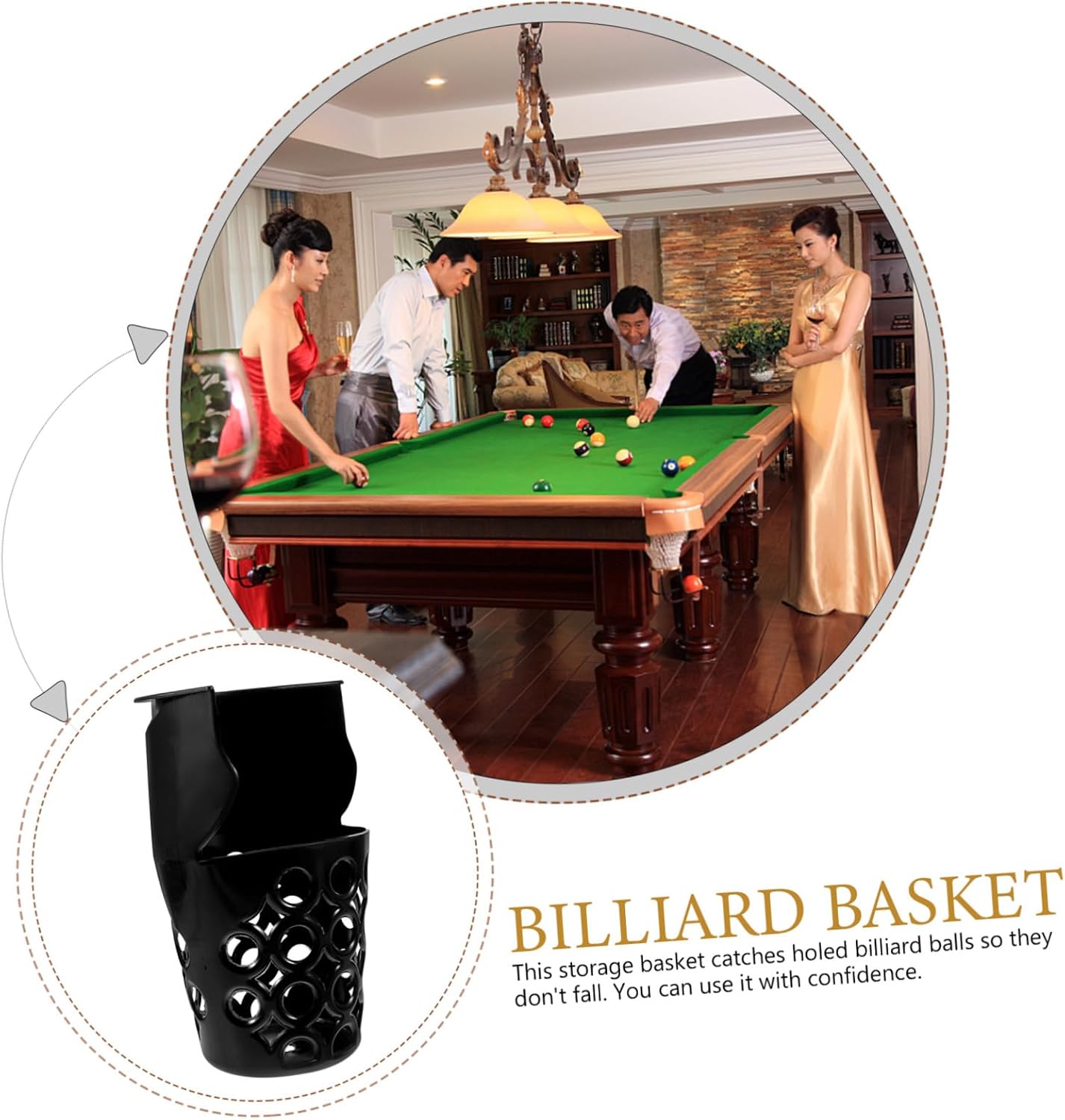 Billiard Ball Storage Case Plastic Holder Snooker Supply Billiard Pockets Pool Table Accessory