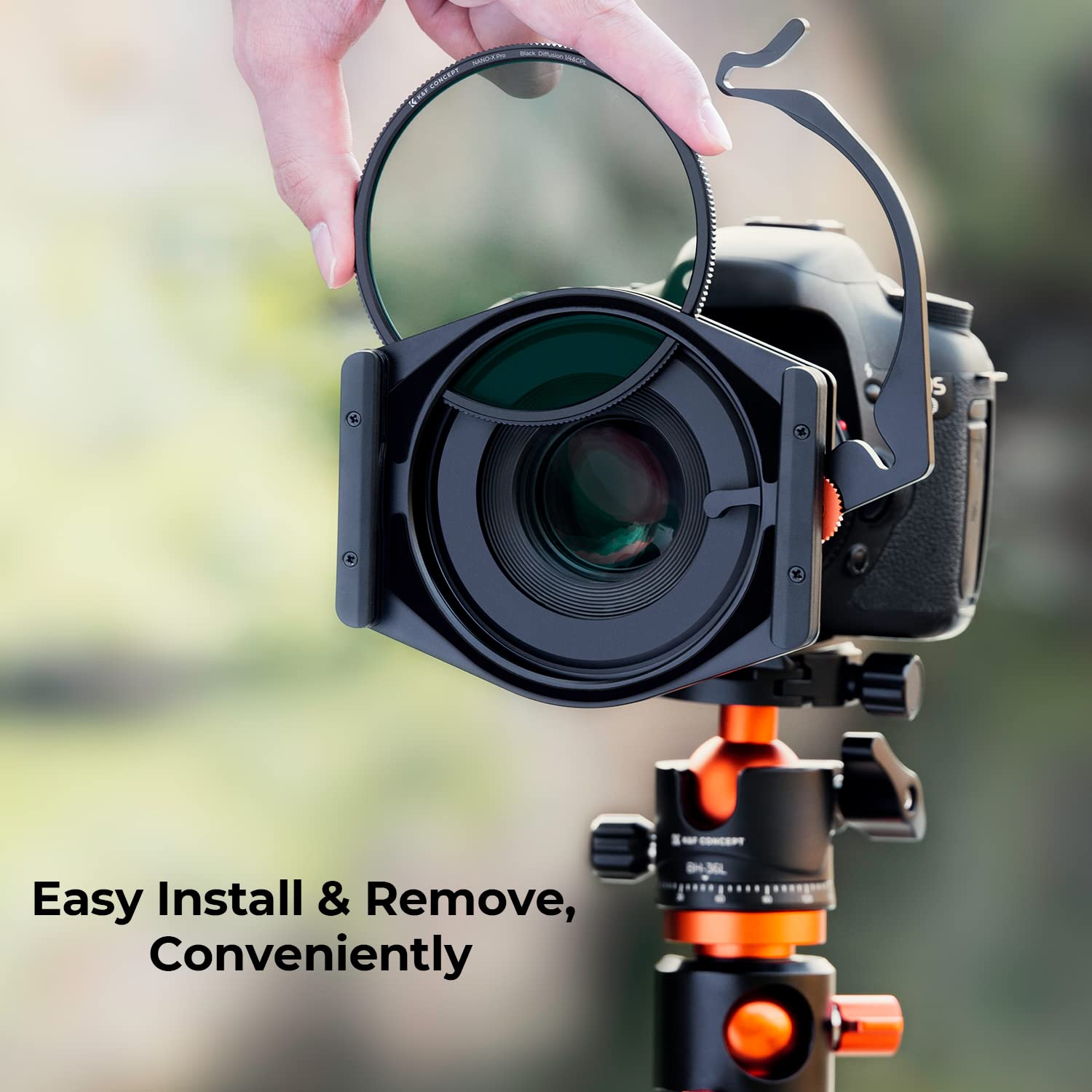 K&F CONCEPT 95mm Black Diffusion 1/4 & CPL 2-in-1 Filter 36 Multi-Coatings Black Diffusion Mist 1/4 & Polarizing Filter Effect for K&F CONCEPT Square Filter Holder (X-PRO Series) - Image 4