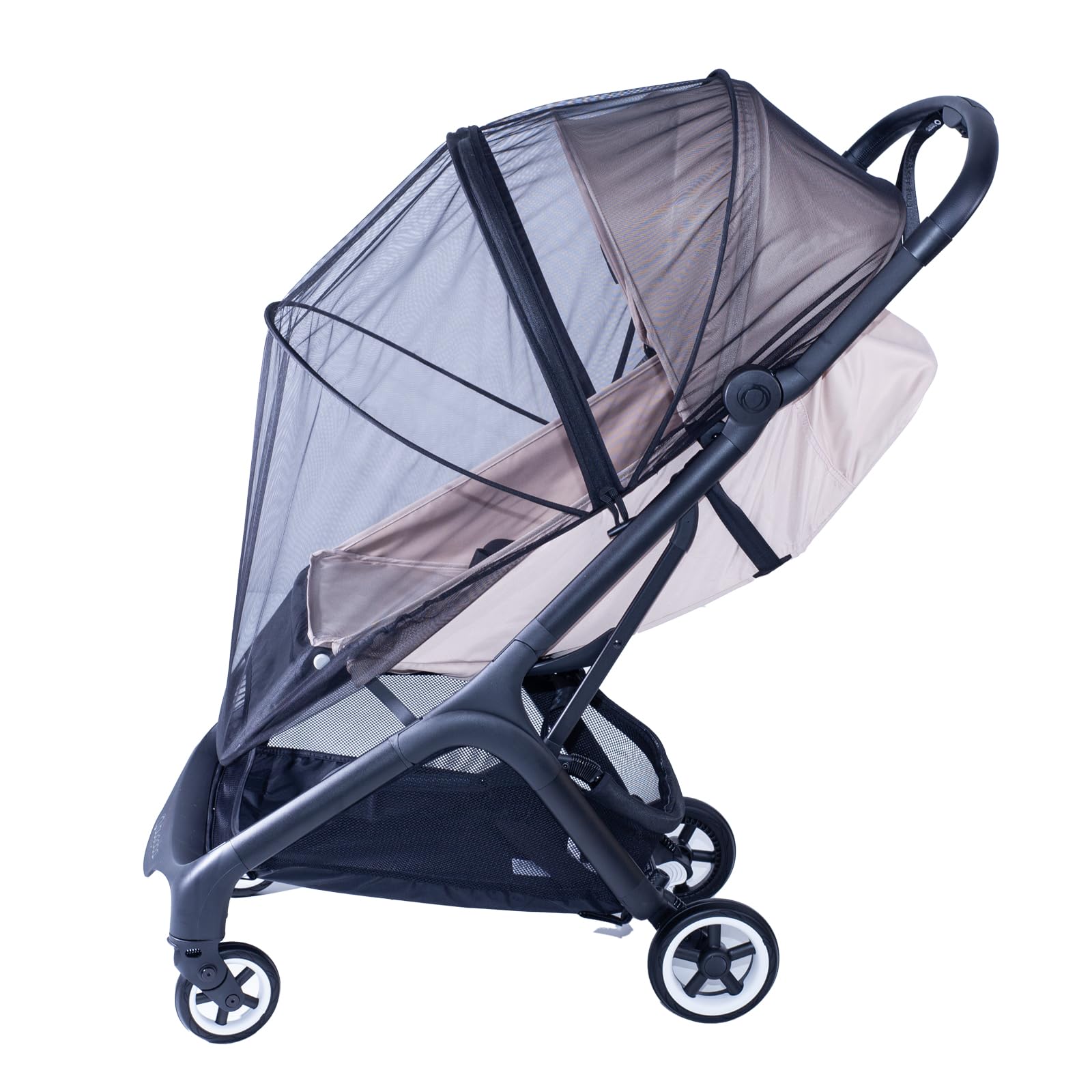 Lilyee Fimmy Baby Stroller Mosquito Net Compatible with Butterfly 1 and 2 of Baguboo Stroller with Support Rod and Double Zipper, and Storage Bag
