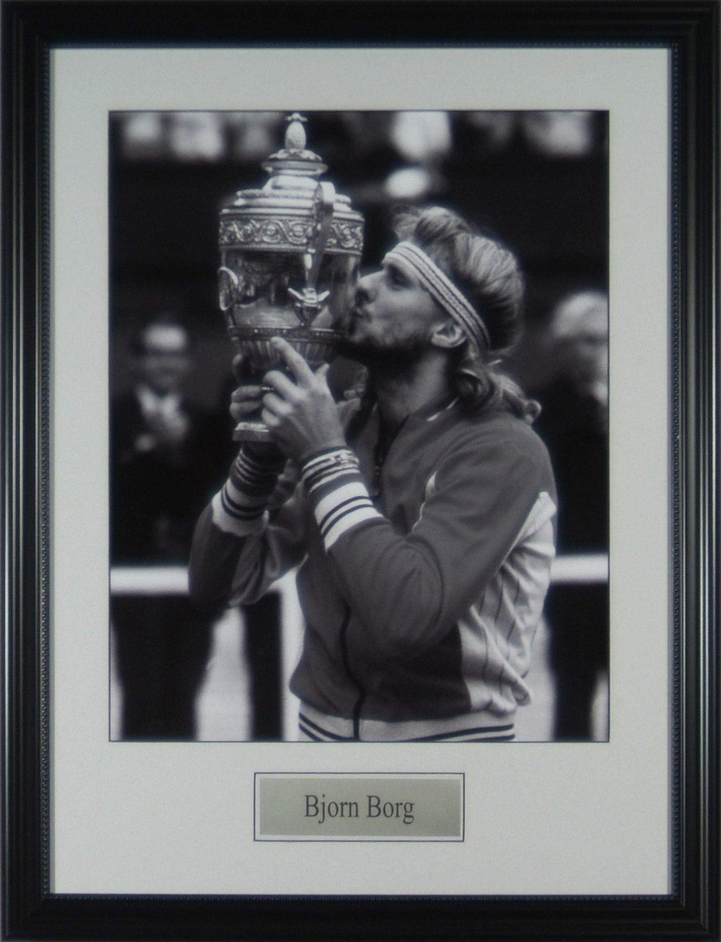 Bjorn Borg Wimbledon Tennis Photo Framed - Tennis Plaques and Collages
